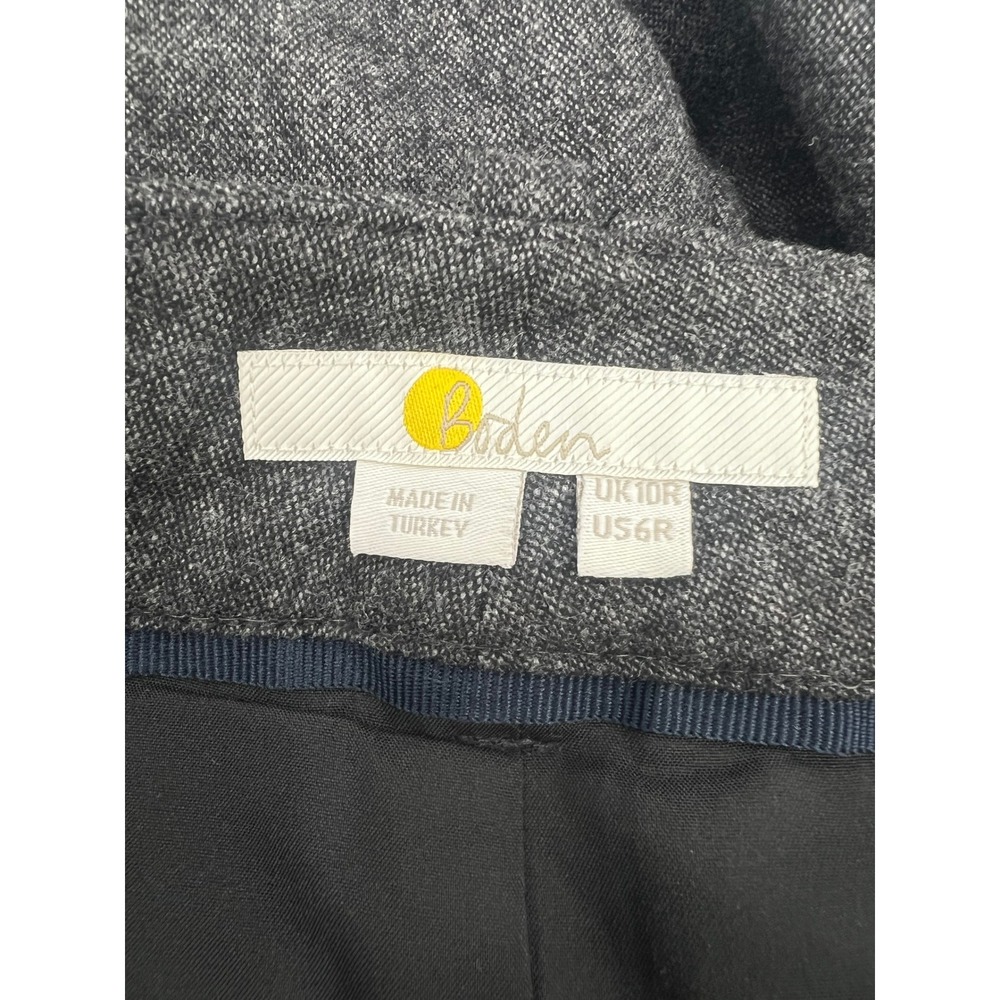 Boden US 6R Dark Charcoal Gray Wool Blend Wide Leg Pants Workwear Trousers - Picture 3 of 11
